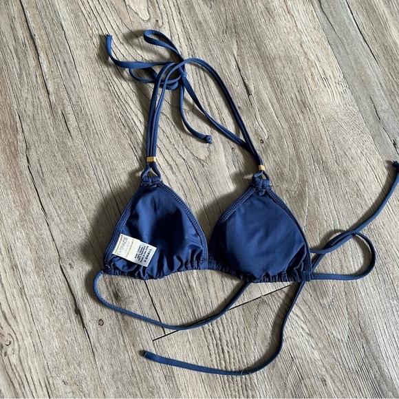 L*Space Deep Blue Halter Bikini Top - Picture 5 of 6